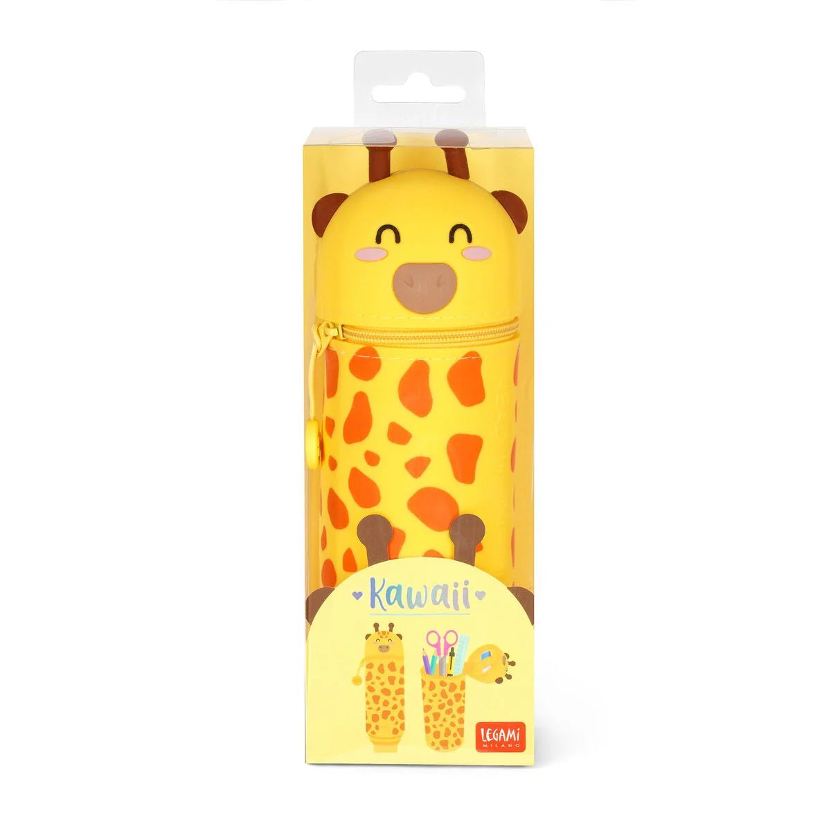 Trousse en Silicone Souple 2-en-1 - Kawaii Giraffe