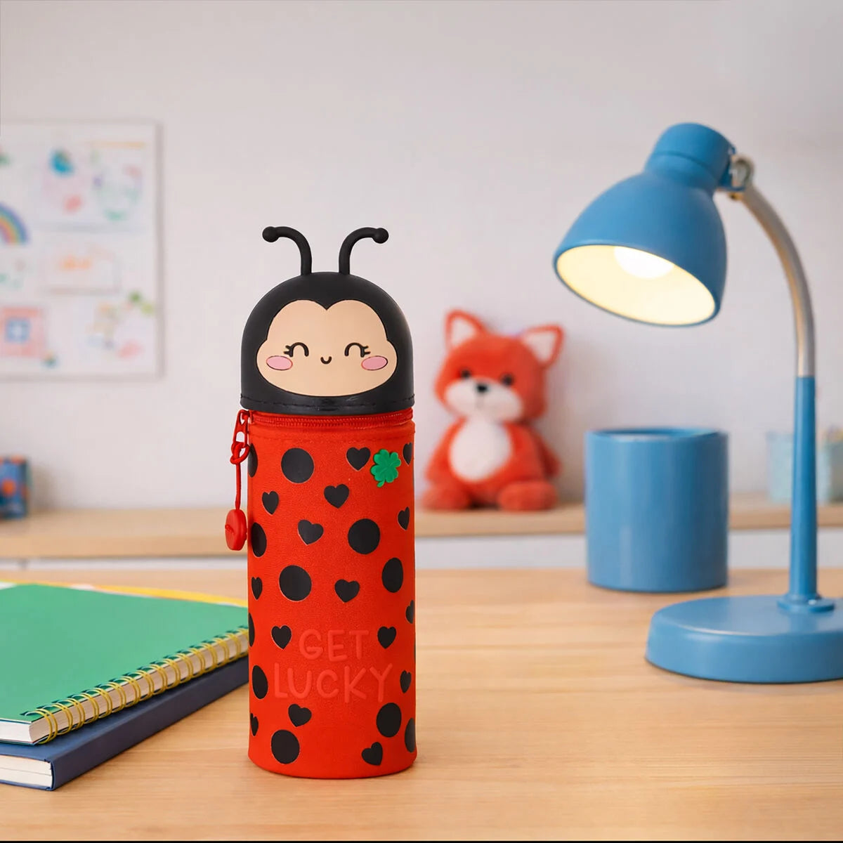 Trousse 2 en 1 en Silicone Ladybug « Get Lucky»