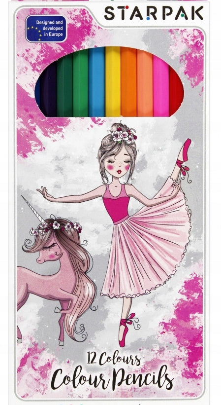 12 crayons de couleur / ballerina starpak