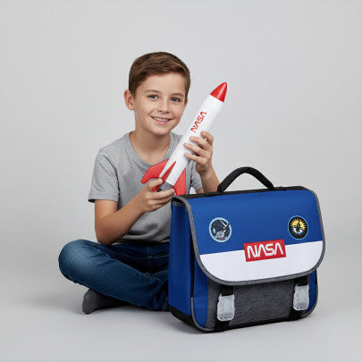 Cartable NASA Space 38cm 2 compartiments Bleu