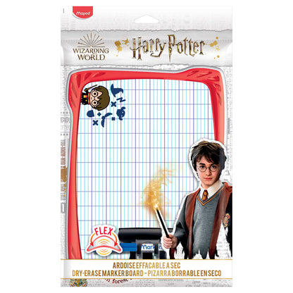 Ardoise blanche incassable MAPED HARRY POTTER + 1 feutre + 1 brosse