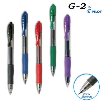 Stylo Pilot G2 grip 0,7 encre gel Rétractable