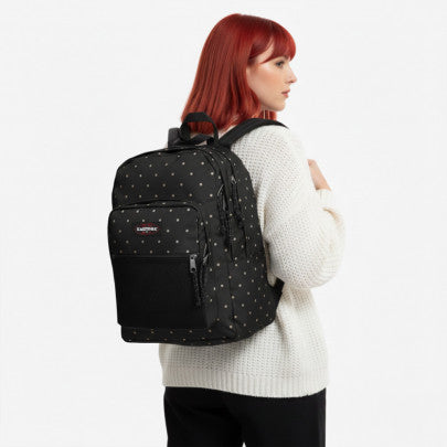 Sac à dos EASTPAK Pinnacle Glitter Dots Black Silver 2 compartiments Noir