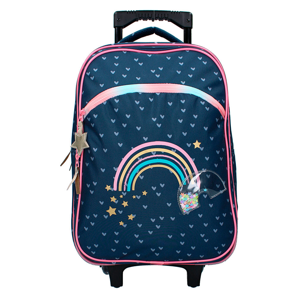 Sac à dos à roulettes MILKY KISS Puffy Rainbow 2 compartiments