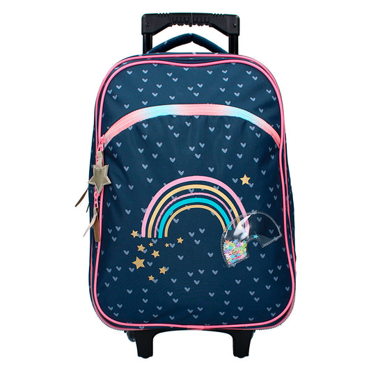 Sac à dos à roulettes MILKY KISS Puffy Rainbow 2 compartiments
