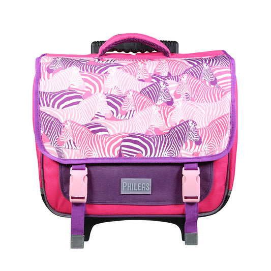 Cartable à roulettes PHILEAS Zèbres 38 cm 2 compartiments