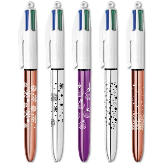 Collection BIC 4 Couleurs - Noël scintillant (violet)