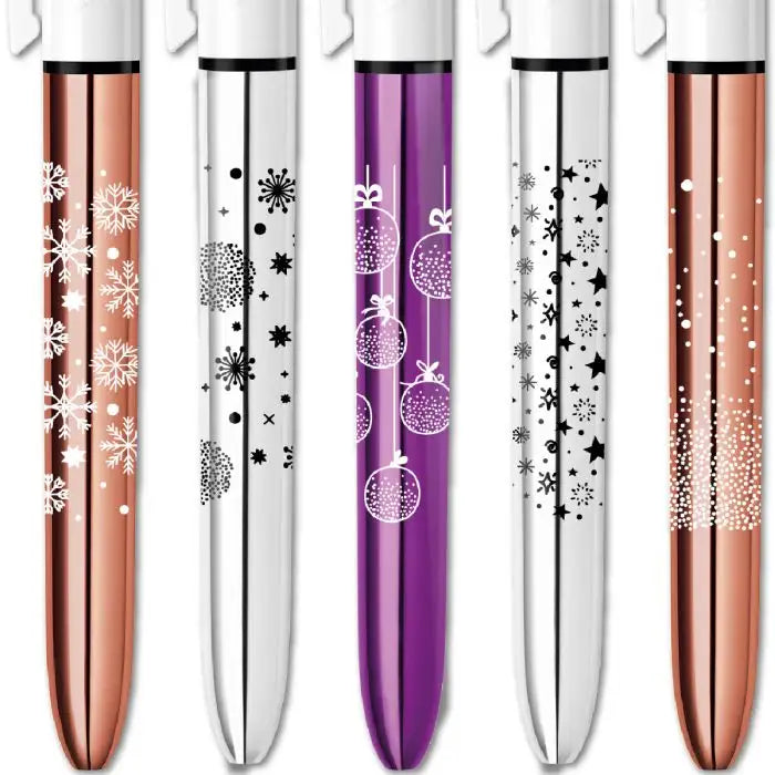 Collection BIC 4 Couleurs - Noël scintillant (violet)