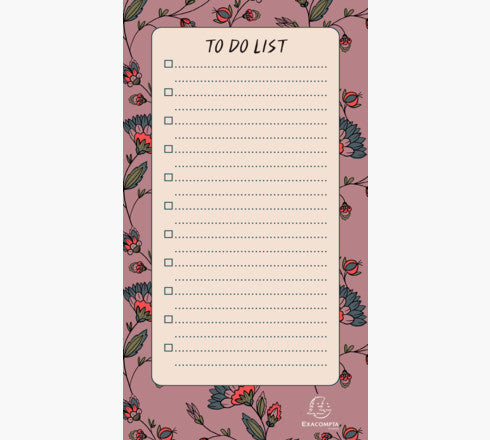 TO DO LIST COLOR DESIGN 10 X 18 CM - COLORIS ALÉATOIRE