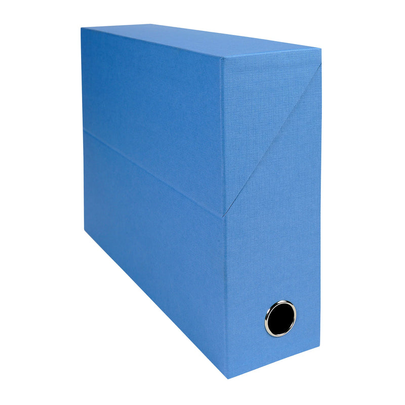 Boîte de classement carton papier grain toile dos 9 cm - couleurs assorties