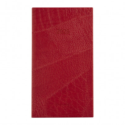 Agenda Semainier BREPOLS Optivision LUCCA 9x16cm 2025 Rouge Année civile