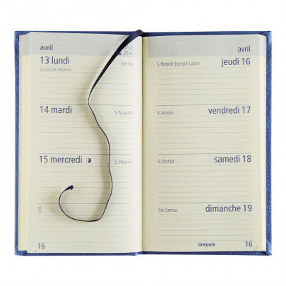 Agenda Semainier BREPOLS Optivision LUCCA 9x16cm 2025 Rouge Année civile