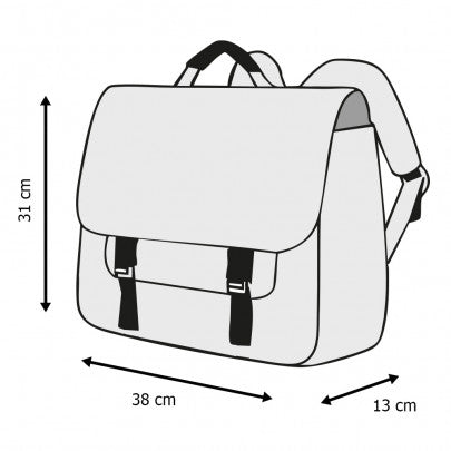Cartable OLYMPIQUE DE MARSEILLE 38cm 2 compartiments noir