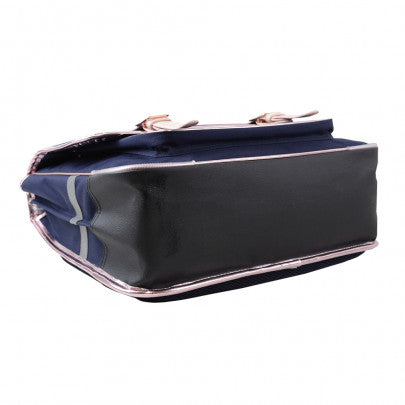 Cartable Glitter Butterfly ANONYM 38 cm 2 compartiments bleu marine