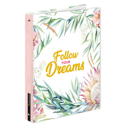 Classeur scolaire A4 ANONYM Follow your dreams 4 anneaux