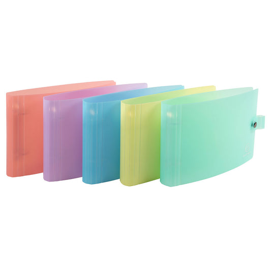 Classeur à fiches bristol A5 EXACOMPTA Chromaline Pastel 2 anneaux polypro