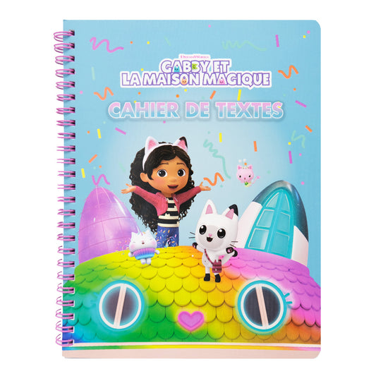 Cahier de textes à spirales GABBY ET LA MAISON MAGIQUE