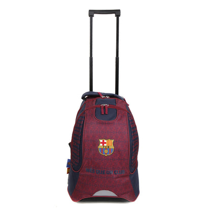 Sac à dos à roulettes FC BARCELONE 2 compartiments bordeaux