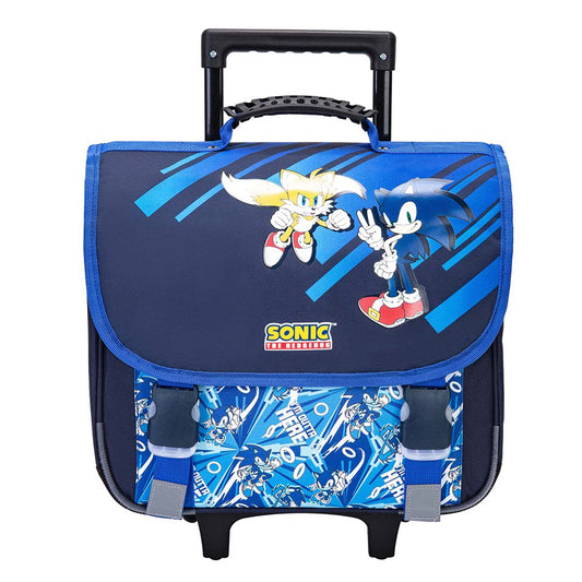 Cartable à roulettes SONIC 41cm 2 compartiments