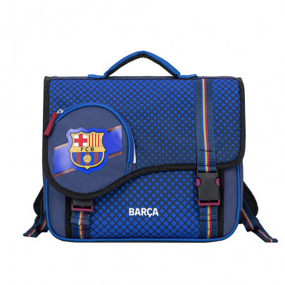 Cartable FC BARCELONE 38cm 2 compartiments bleu marine
