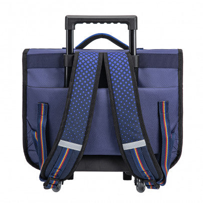 Cartable à roulettes FC BARCELONE 41cm 2 compartiments bleu marine