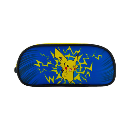 Trousse rectangulaire POKEMON Pikachu 2 compartiments bleu