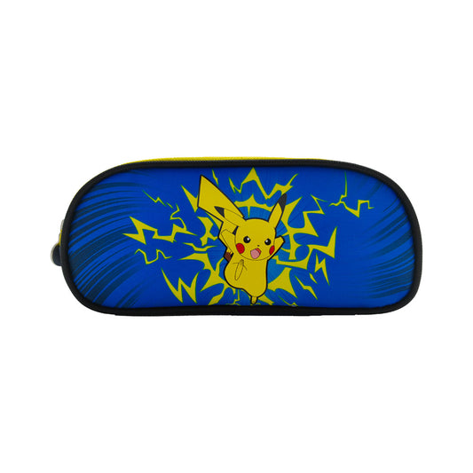Trousse rectangulaire POKEMON Pikachu 2 compartiments bleu
