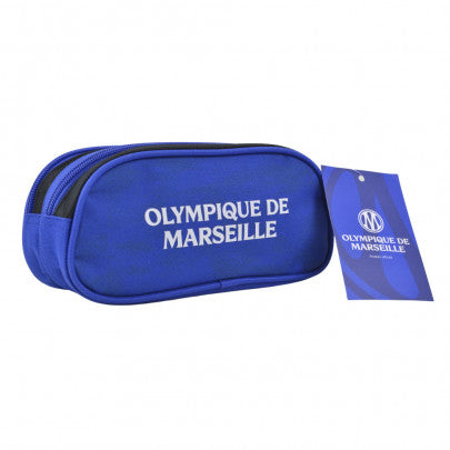 Trousse rectangulaire OM 2 compartiments noir et bleu
