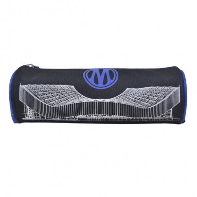 Trousse ronde OM noir et bleu