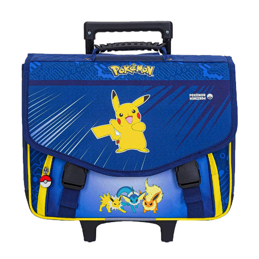 Cartable à roulettes POKEMON Team Evoli 41cm 2 compartiments