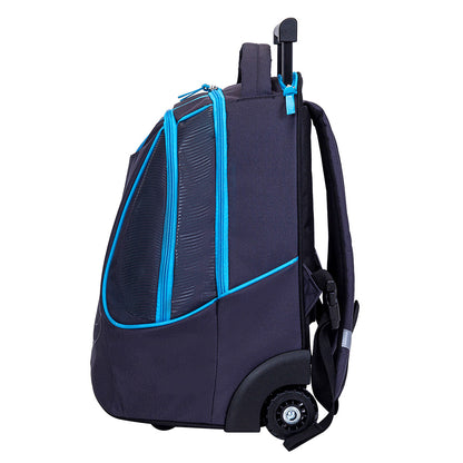 Sac à dos à roulettes OM Droit au But 2 compartiments Bleu