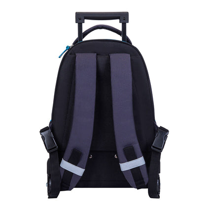 Sac à dos à roulettes OM Droit au But 2 compartiments Bleu