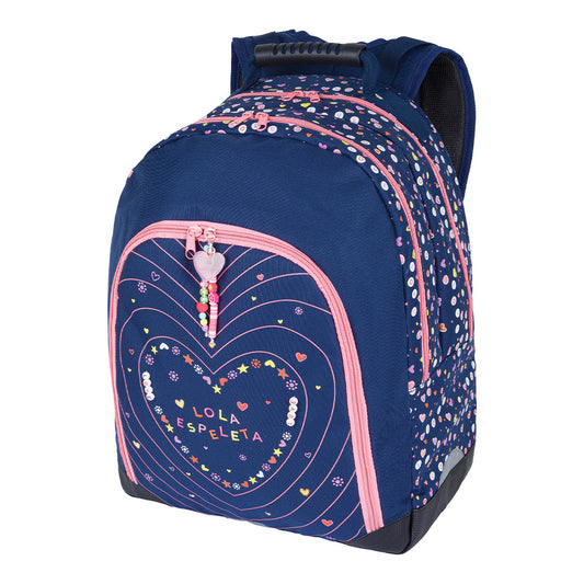 Sac à dos LOLA ESPELETA Love 2 compartiments bleu