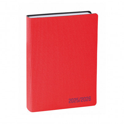 Agenda 1 jour/page QUOVADIS Galaxy 12x17 cm 2025-2026 Septembre à septembre rouge
