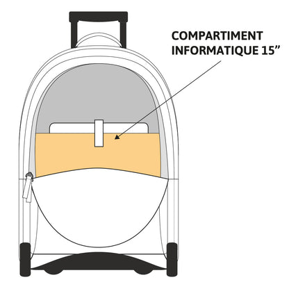 Sac à dos à Roulettes CAPTAIN AMERICA Marvel 2 compartiments