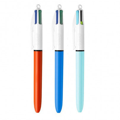 Stylo bille BIC 4 couleurs Rechargeable et rétractable