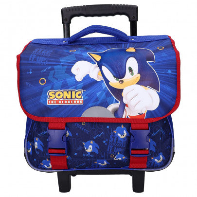 Cartable à roulettes SONIC 41cm 2 compartiments